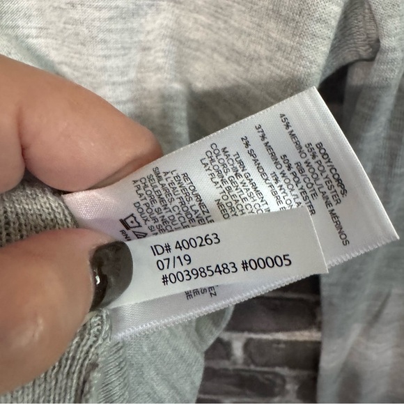 NWT Express mock neck turtleneck sweater gray merino wool blend - Picture 11 of 12